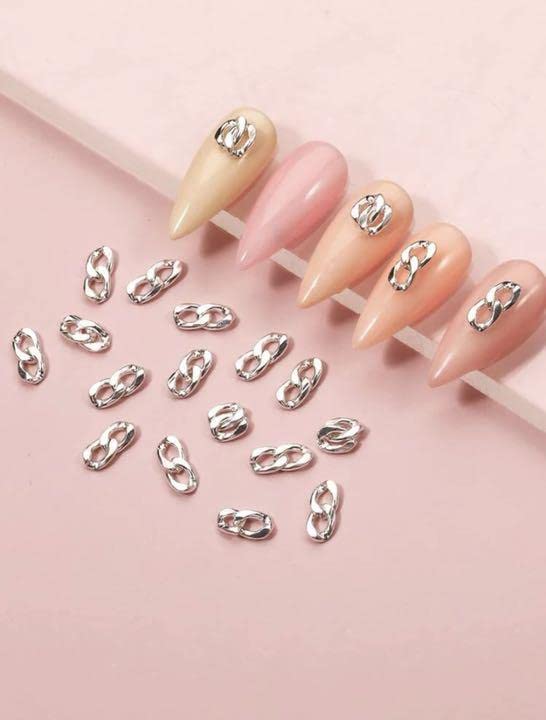 Amazon.co.jp: ネイルパーツ チェーン シルバー ジェルネイル